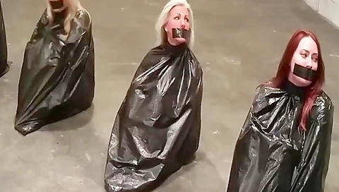 4 Girls Trash Bagged