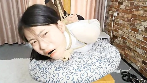 Chinese Bondage - Hogtied On Bench