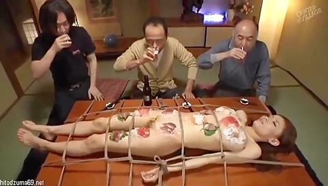 Sashimi On A Bound Japanese Girl