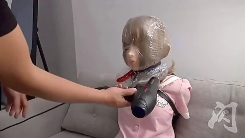 Latex Breathplay With Rubber Masks